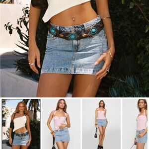 Princess Polly Blue Pencil Mini Skirt Casual Night Out